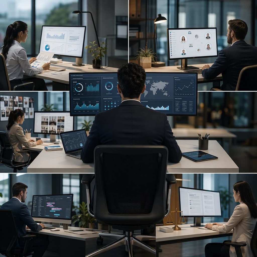 Team implementing business solutions for operational departments